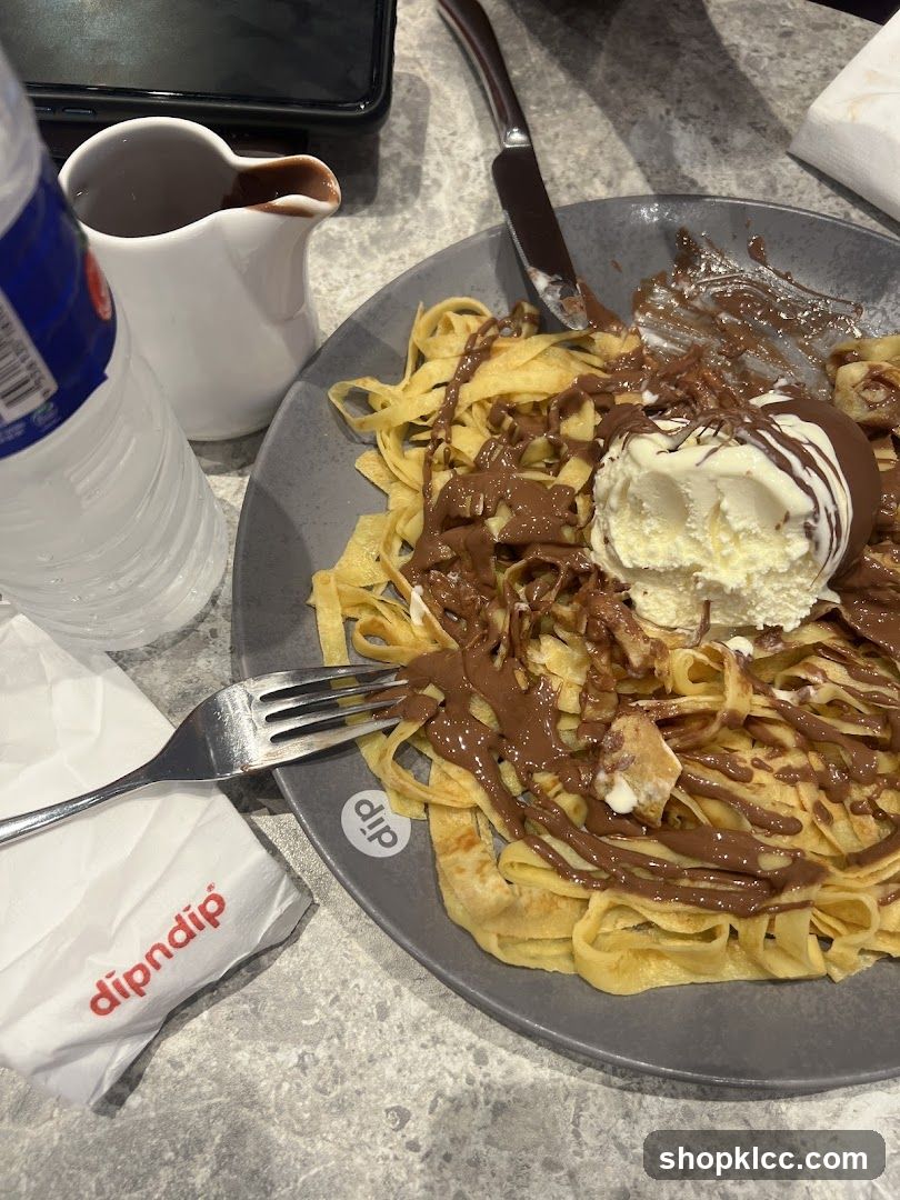 Crepes with Chocolate and Ice Cream