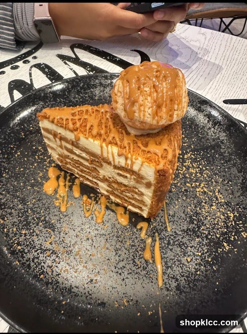 Dessert Slice with Caramel Drizzle