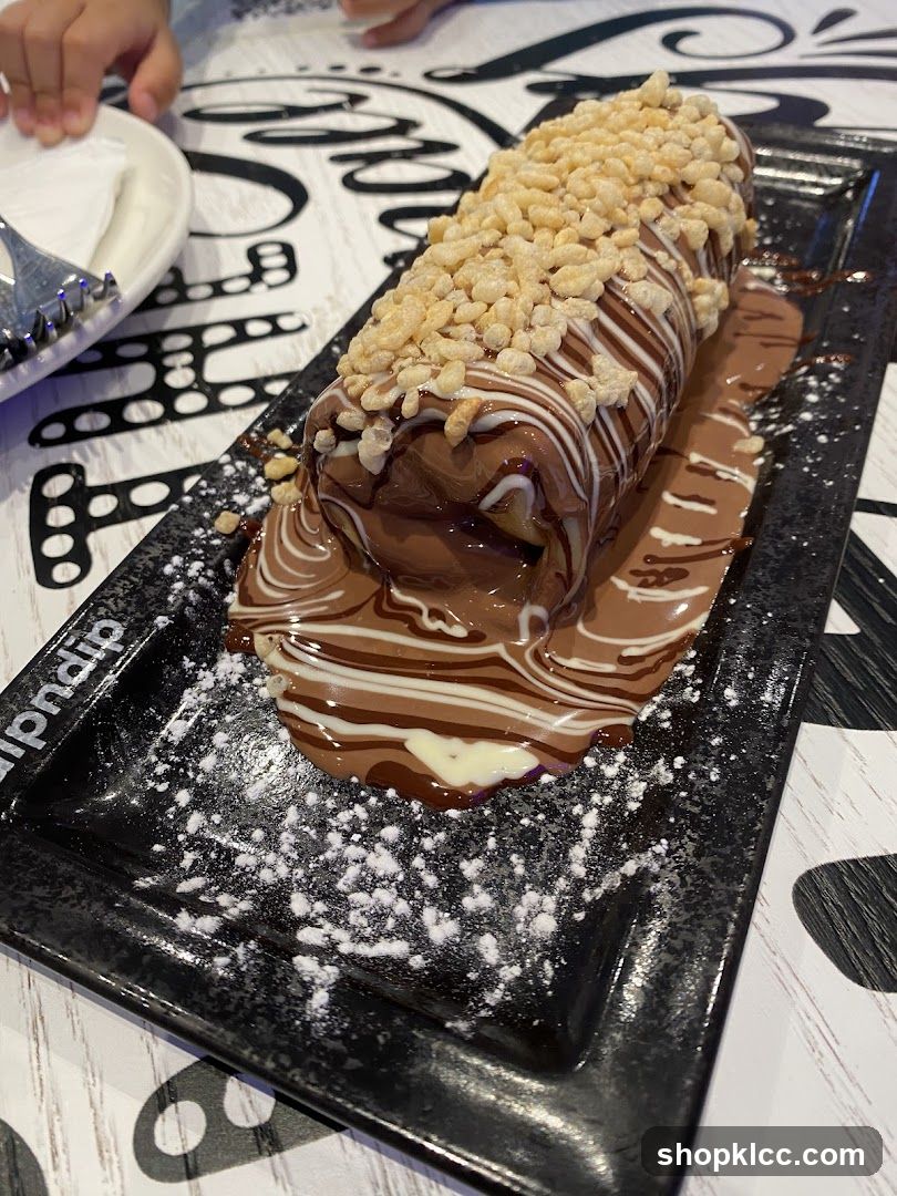 Chocolate Crepe with Toppings
