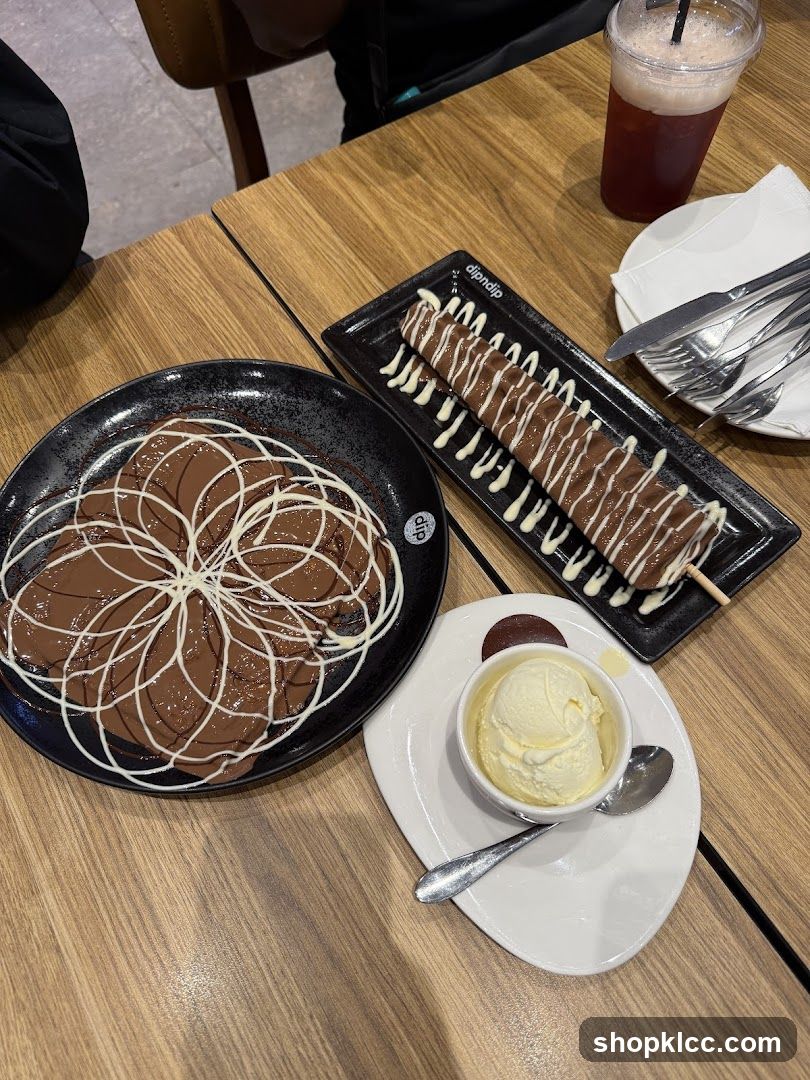 Desserts on a table