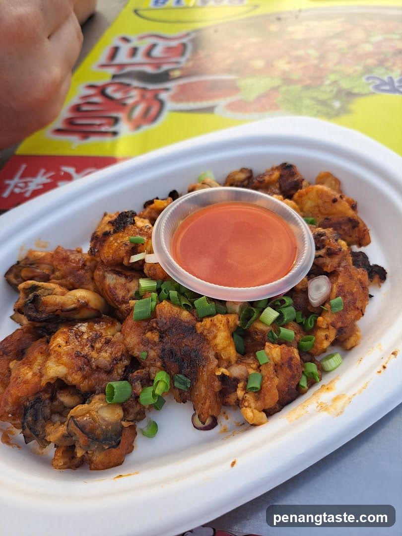 Oyster Omelet with Chili Sauce