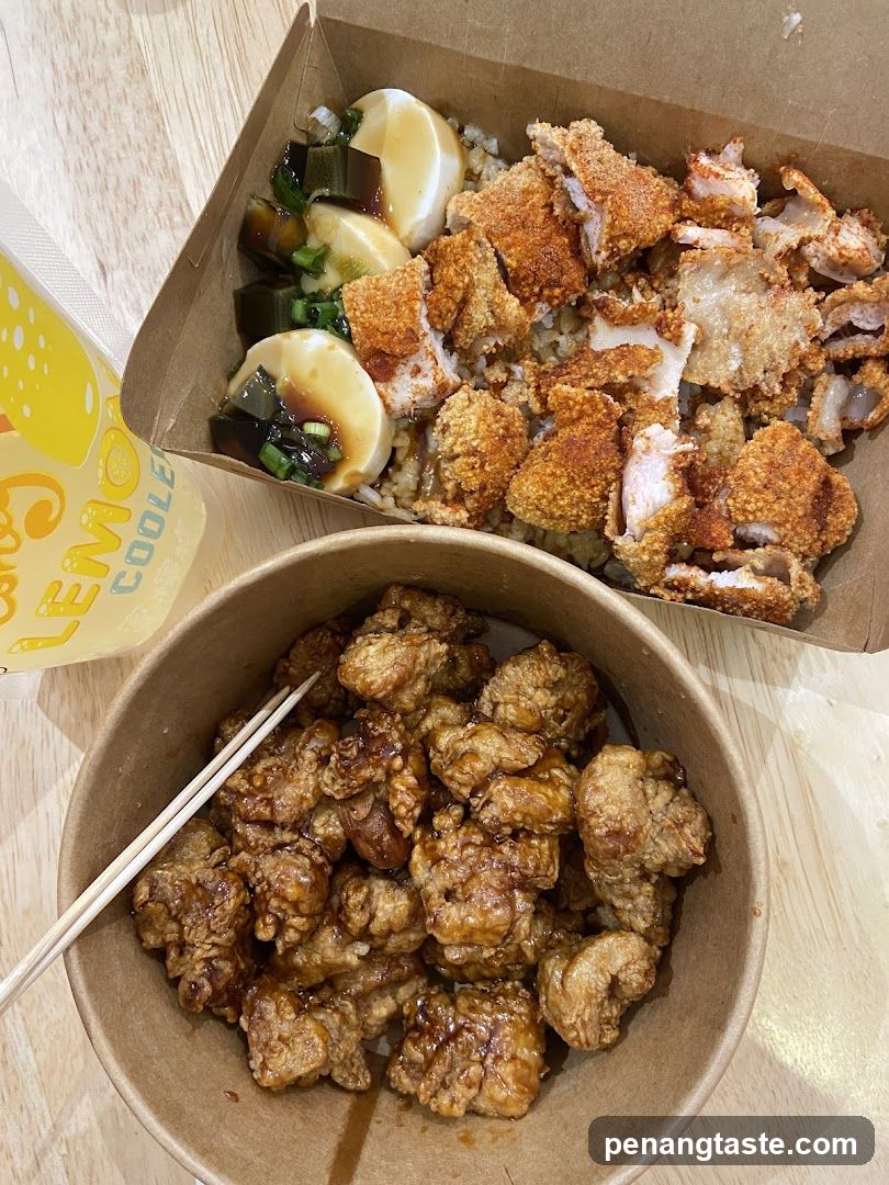 Fried Chicken and Rice Meal