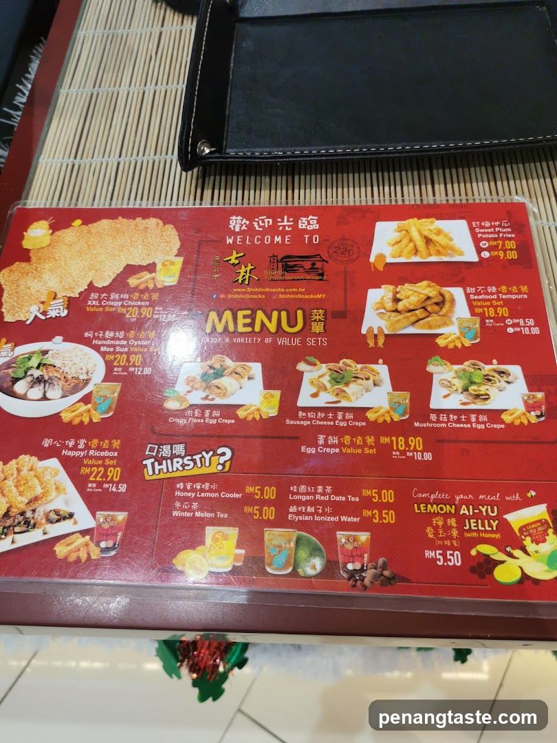 Shihlin Snacks Menu