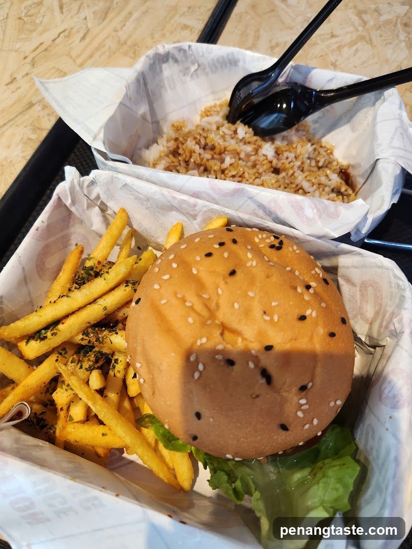 Burger and Fries Meal