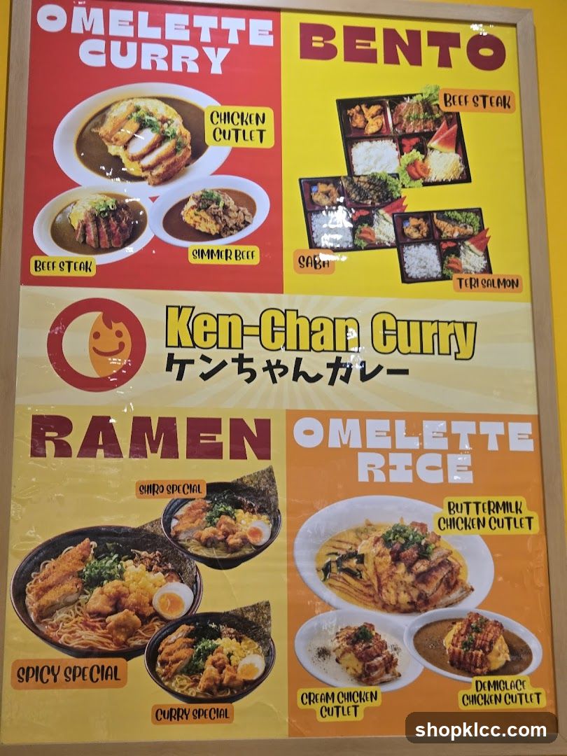 Ken-Chan Curry Menu
