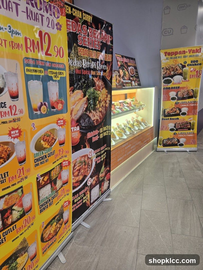 Food Stall with Menu Banners