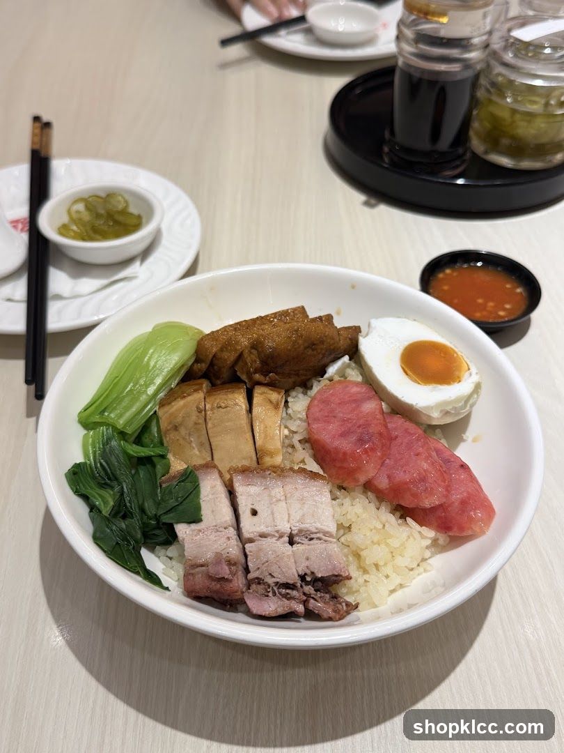 Rice dish with assorted toppings