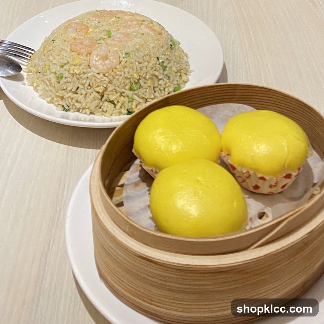 Shrimp Fried Rice and Steamed Buns