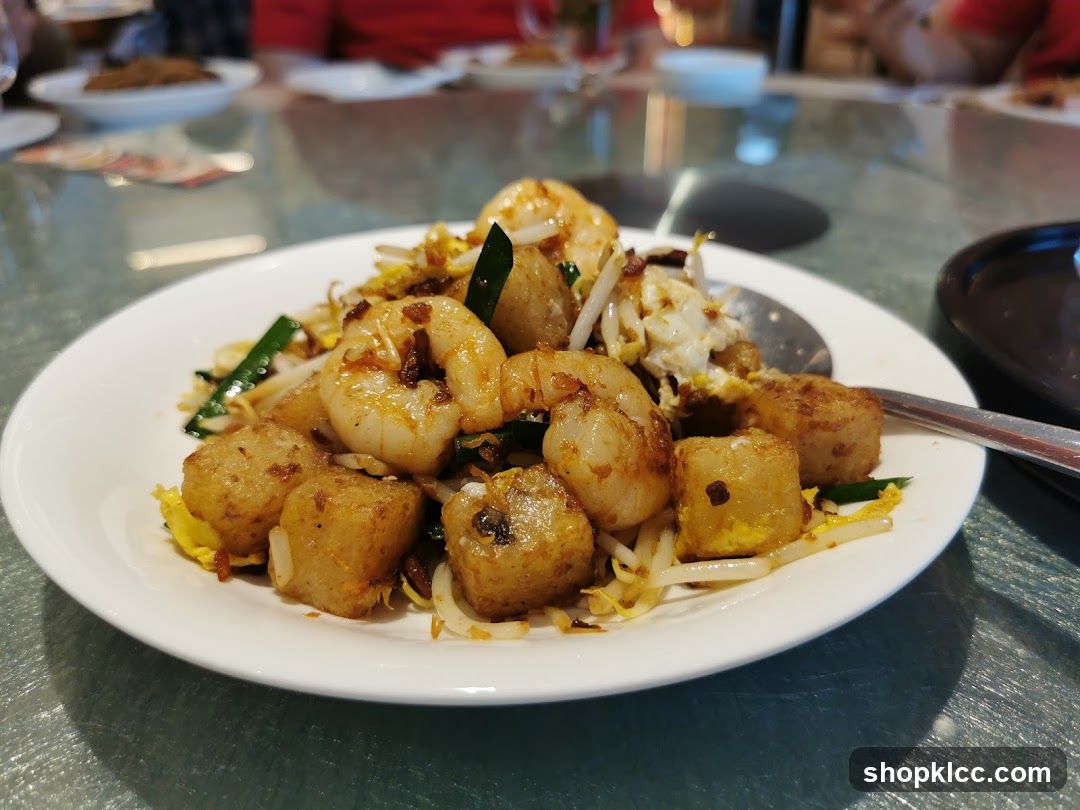 Fried Turnip Cake with Shrimp