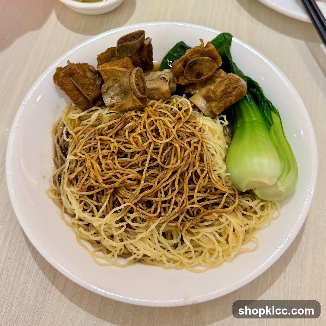 Noodles with Pork Ribs and Bok Choy