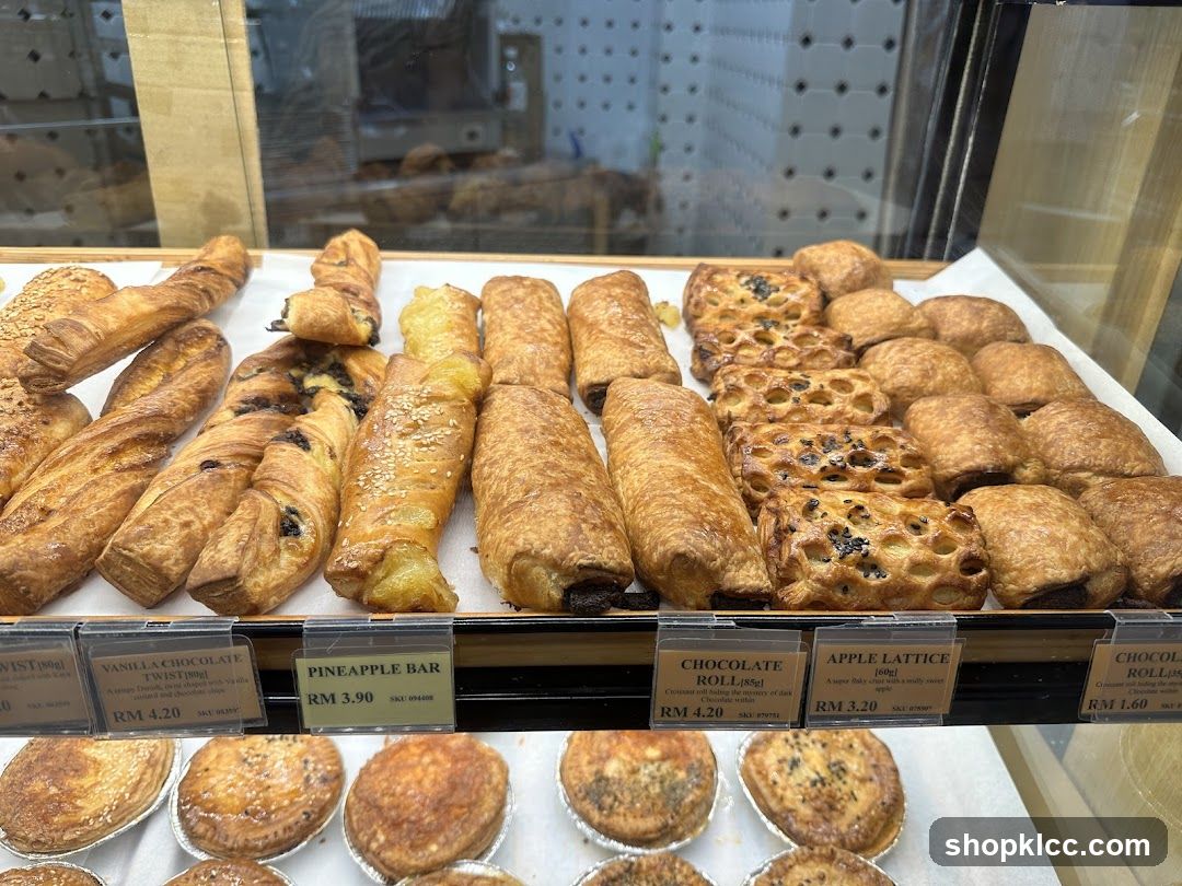 Pastries in a Display Case