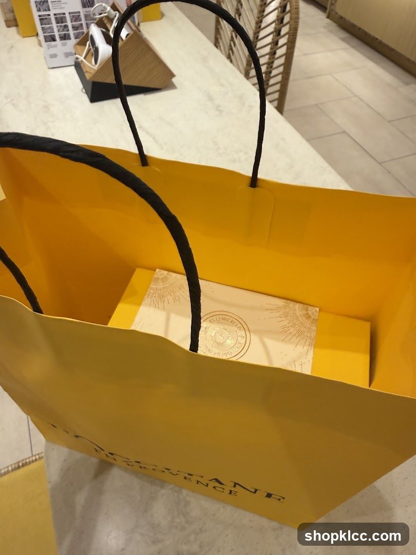 Yellow Shopping Bag with Gift Box