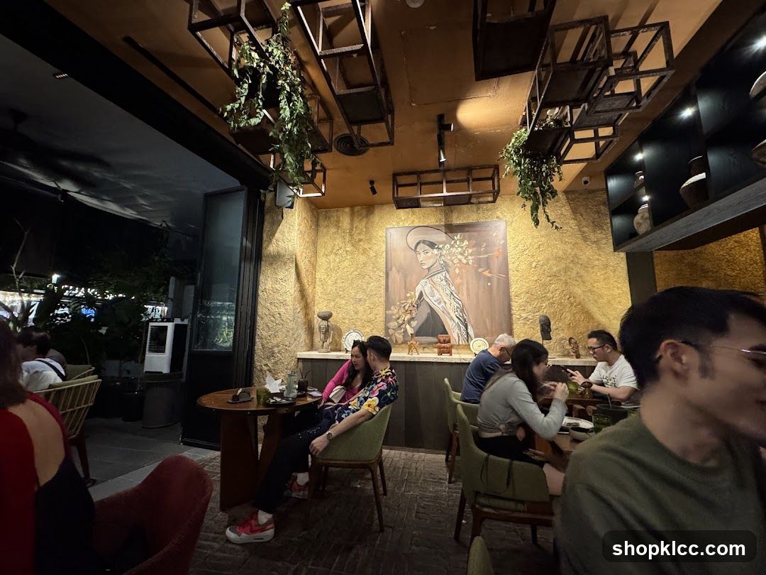 Restaurant Interior with Patrons