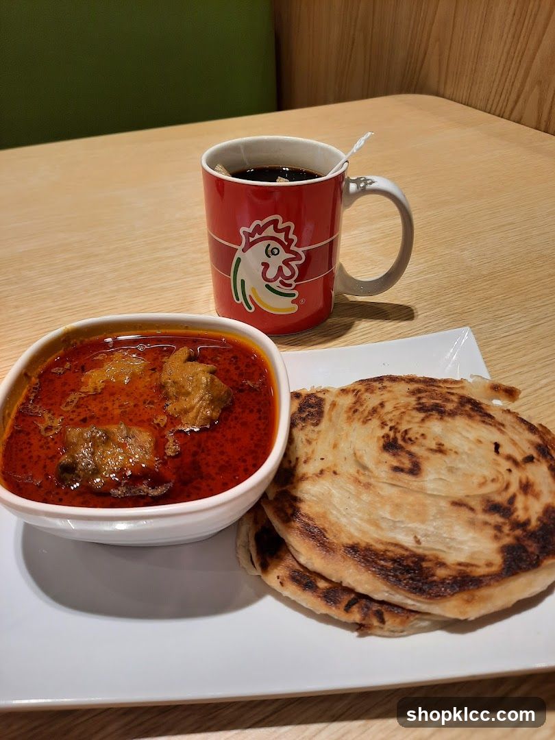 Curry and Roti with Coffee
