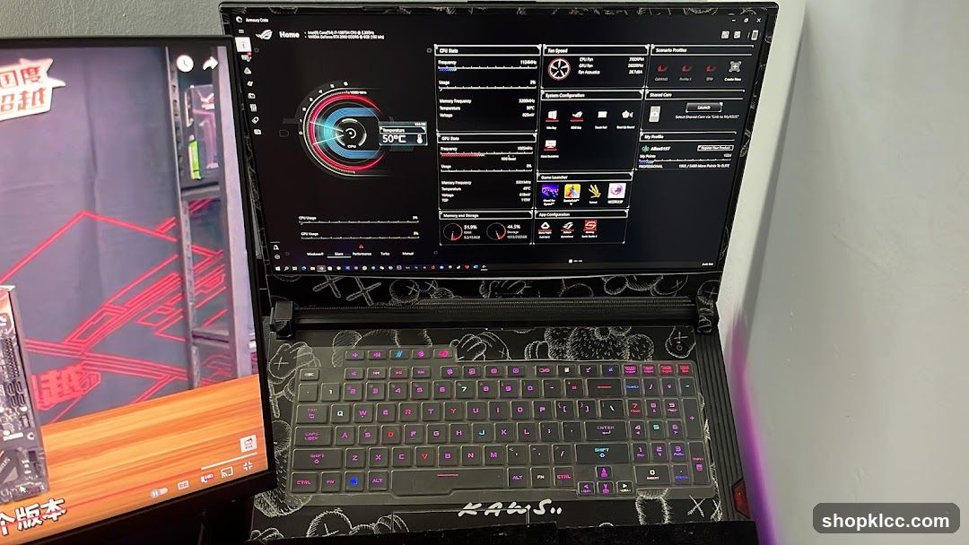 Laptop with custom KAWS design