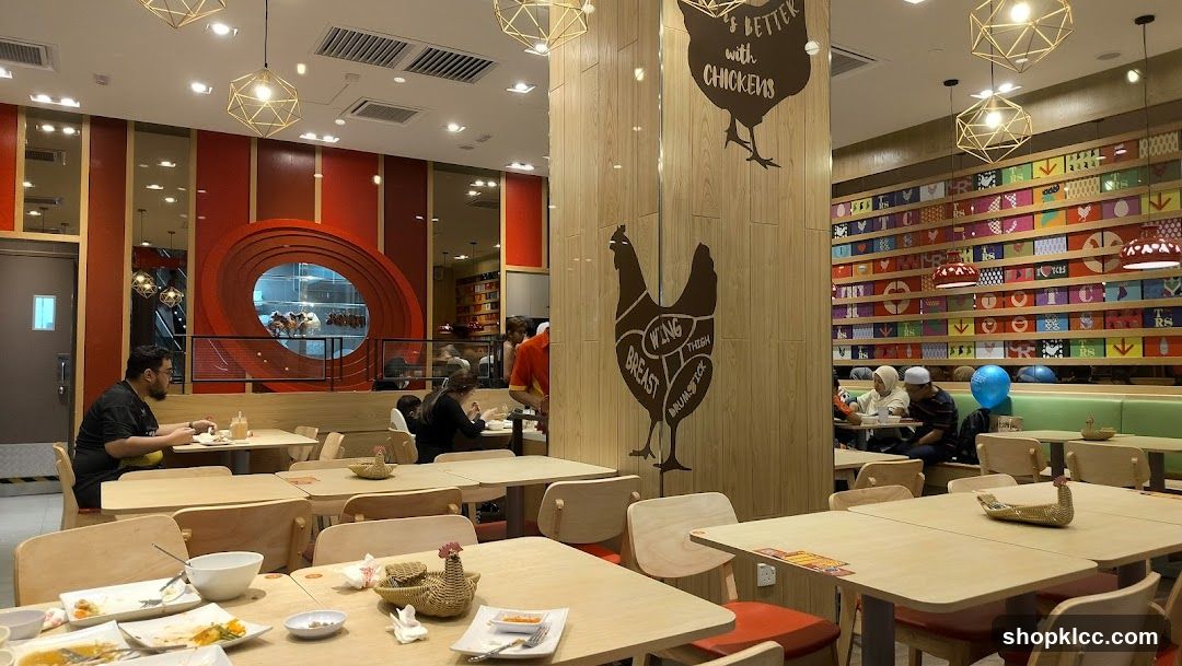 Restaurant Interior with Chicken Decor