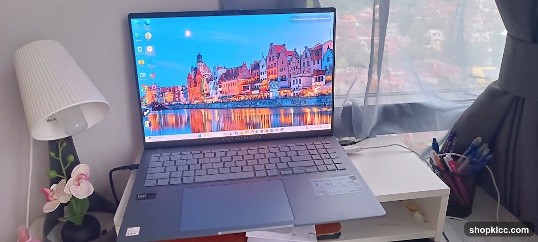 Desk Setup with Laptop