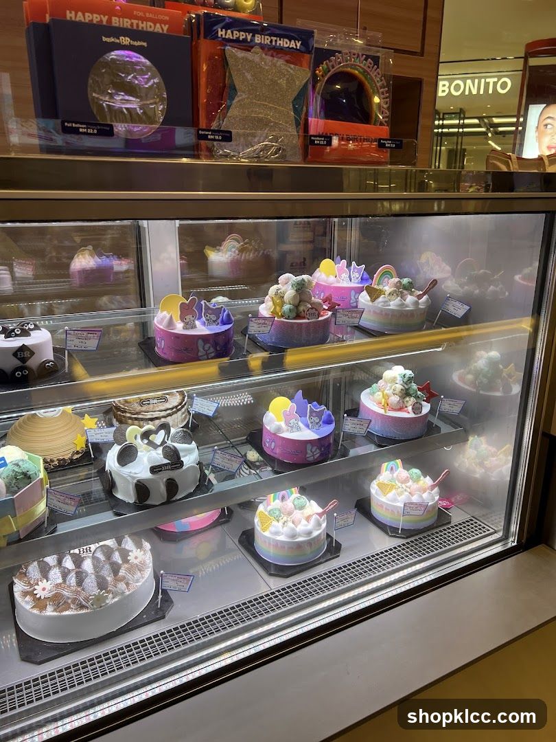 Cakes and Birthday Decorations Display