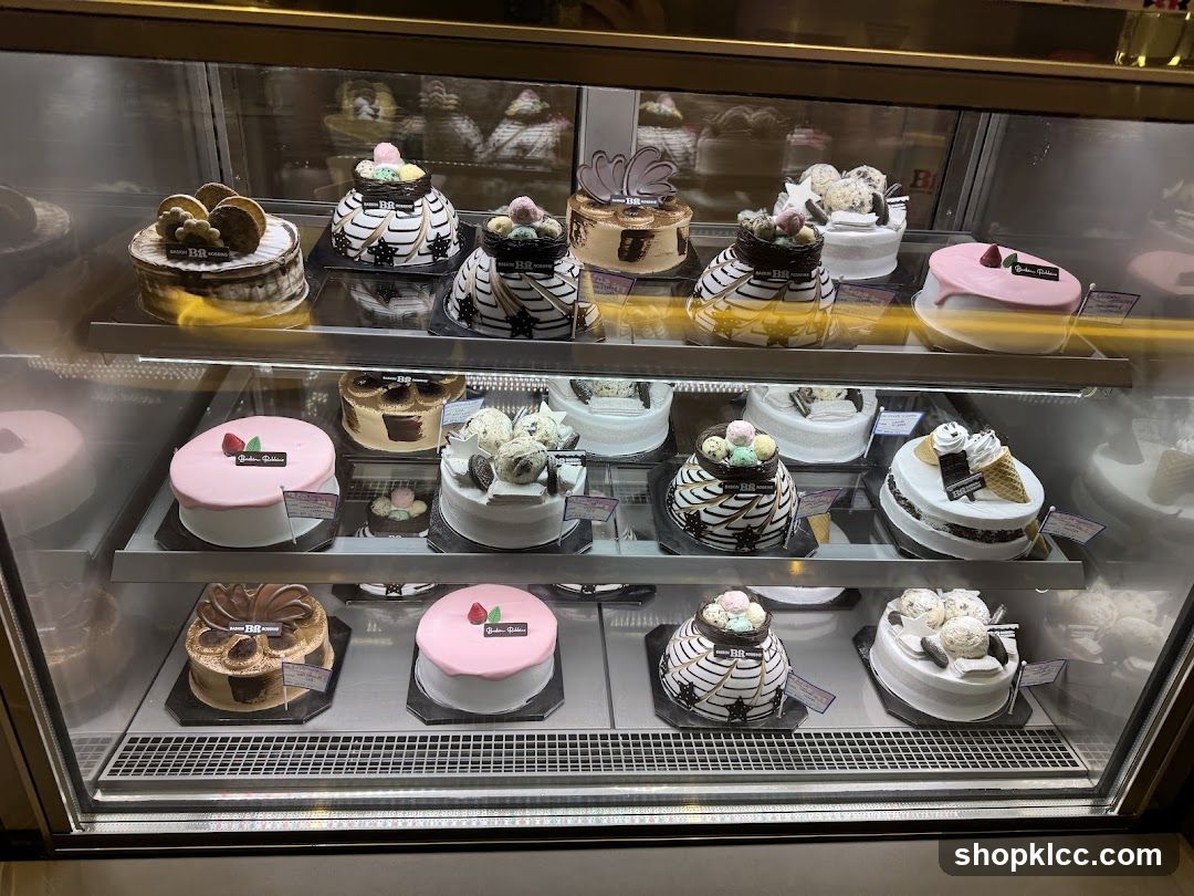 Display Case of Cakes