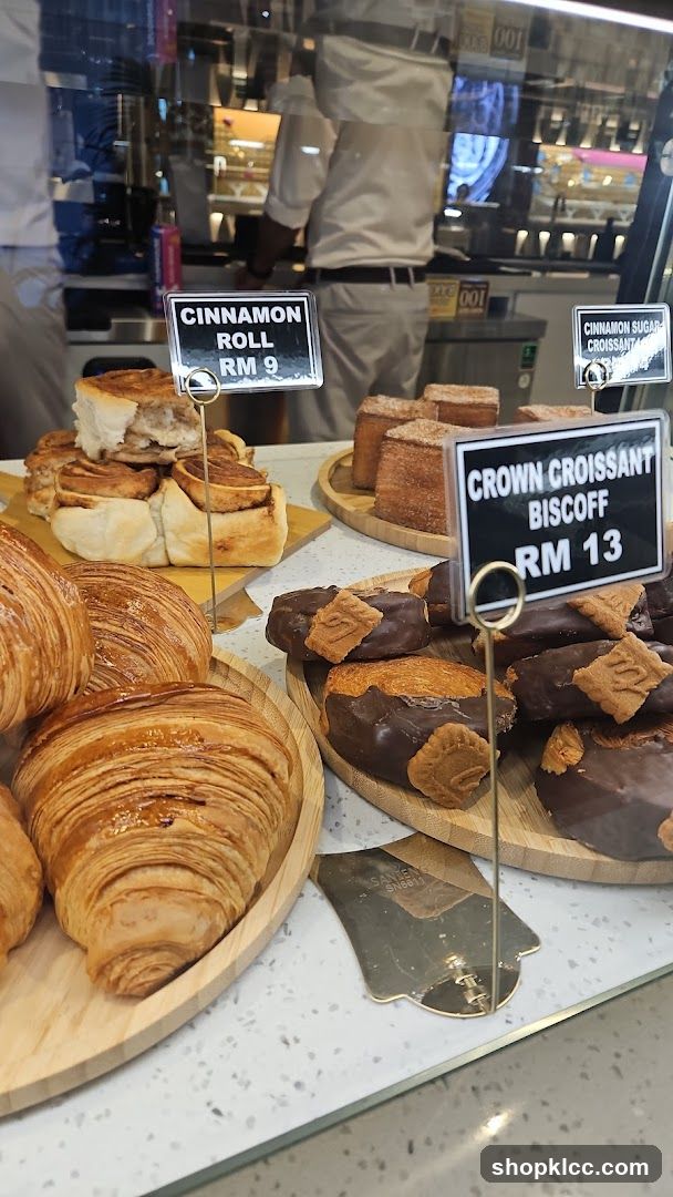 Pastries on display