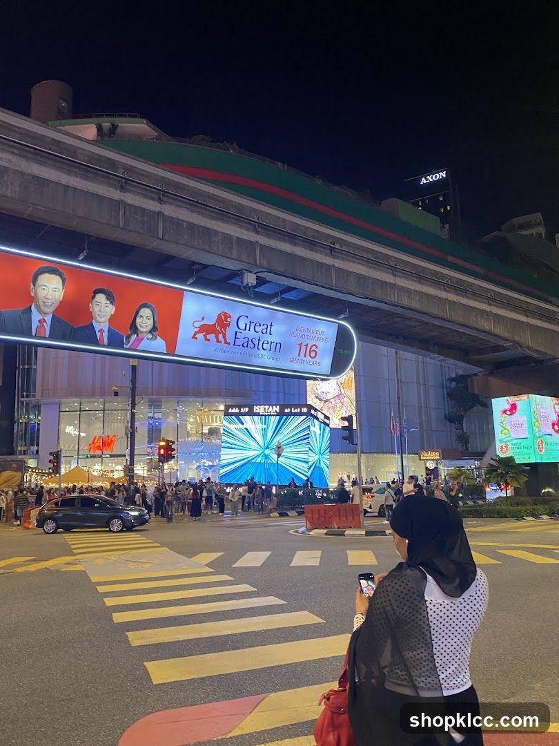 City Street at Night with Advertisements