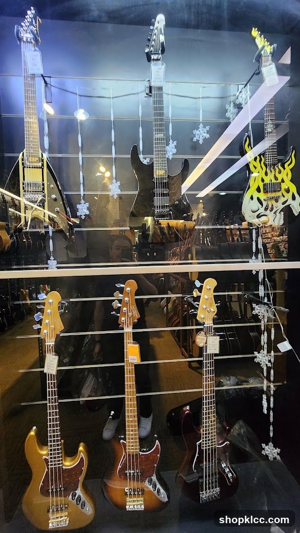 Guitars in a Display Window