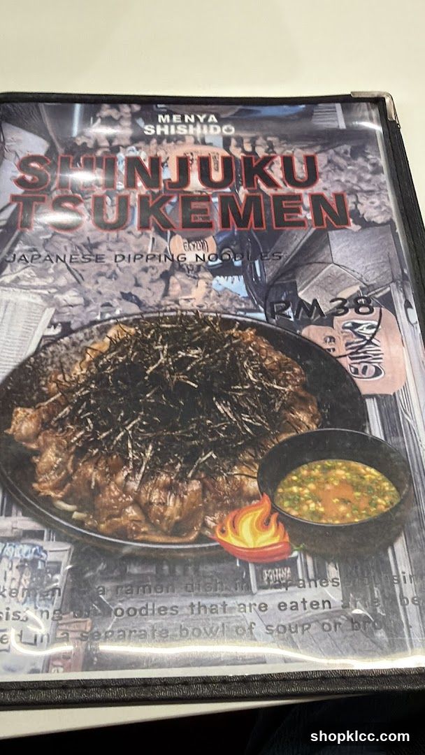 Shinjuku Tsukemen Menu