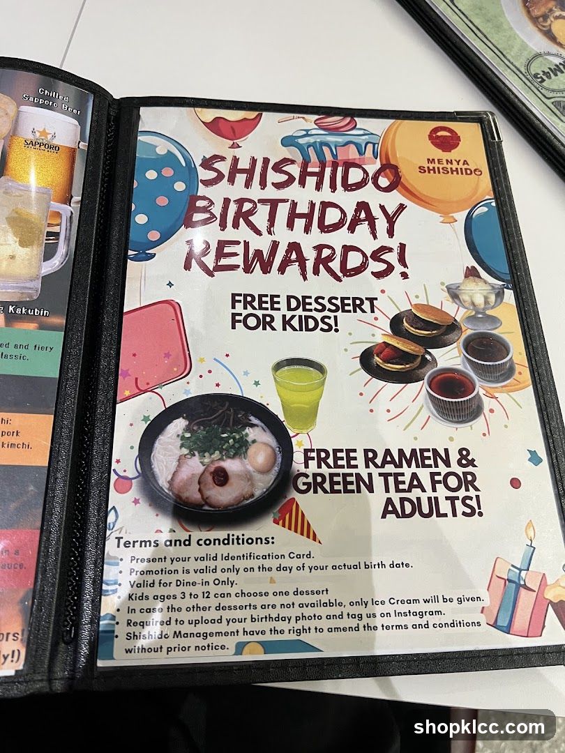 Shishido Birthday Rewards
