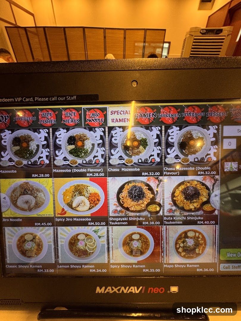 Ramen Menu