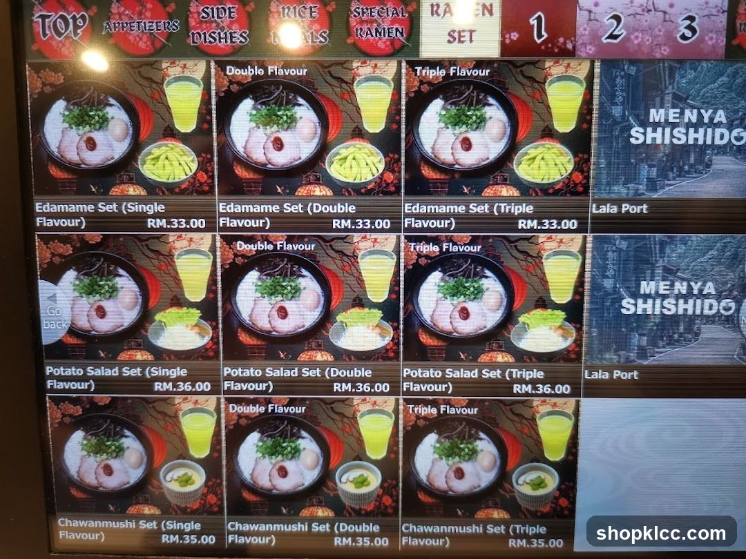 Ramen Menu