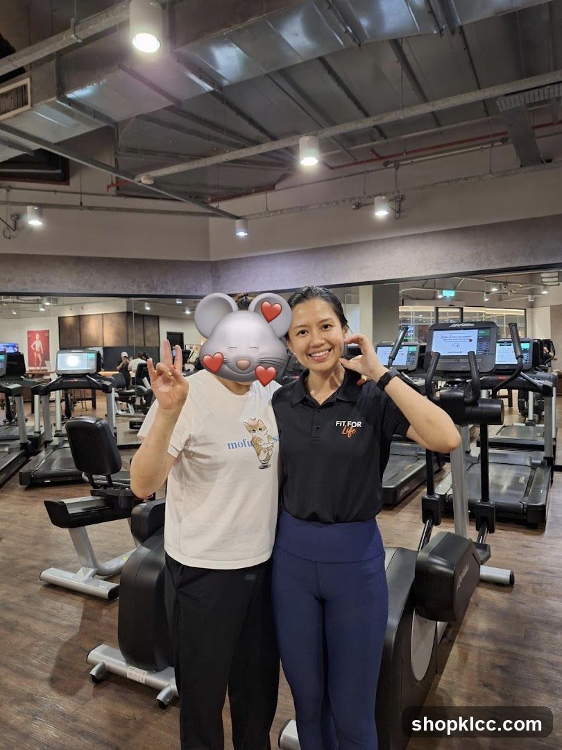 Gym Interior with Two Women