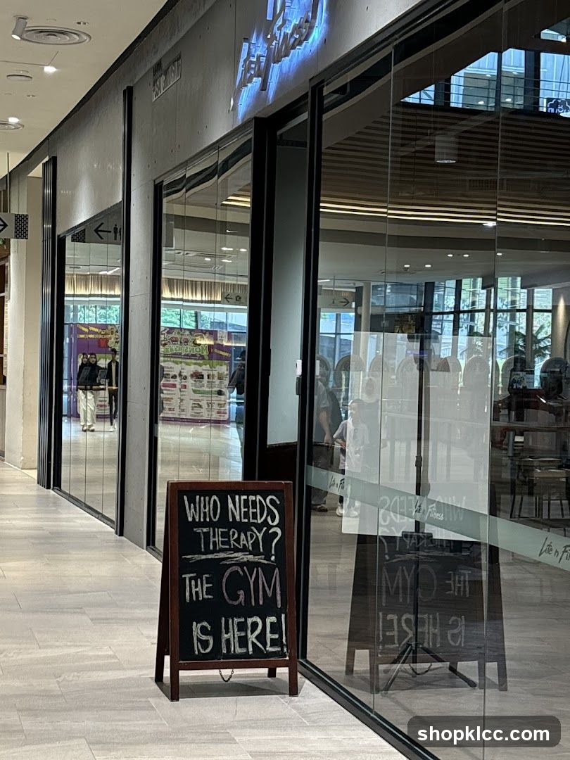 Gym Entrance with Chalkboard Sign