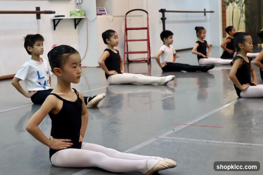 Children practicing ballet