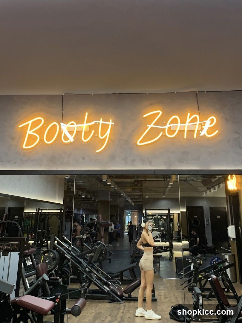 Gym Interior with Neon Sign
