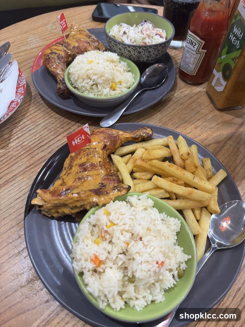 Chicken Meals with Rice and Fries