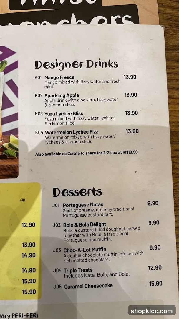Designer Drinks and Desserts