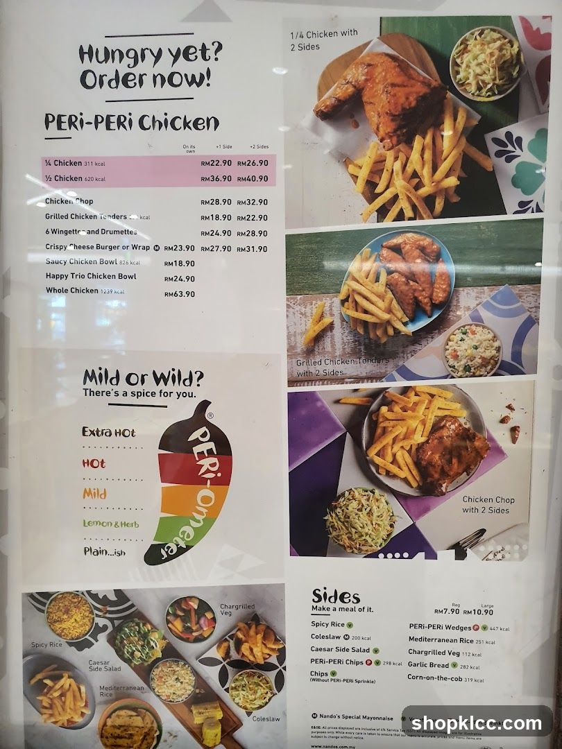 PERI-PERI Chicken Menu