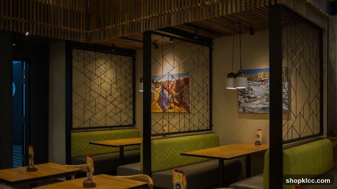 Restaurant Interior with Booth Seating
