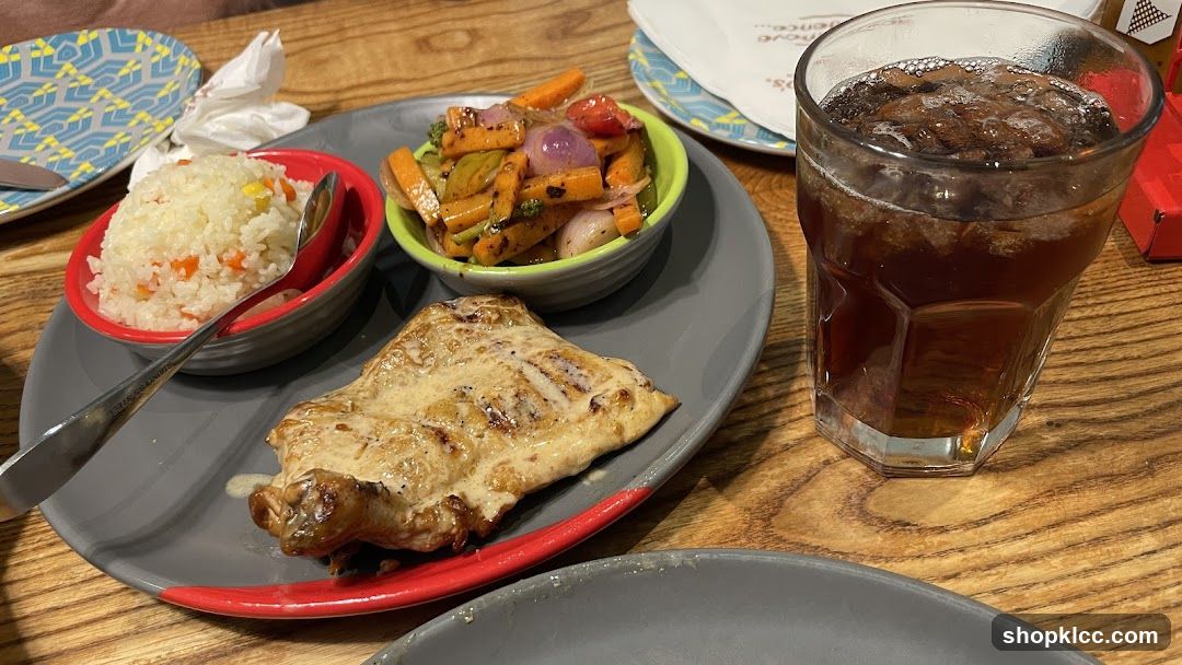Grilled Chicken Meal with Rice and Vegetables