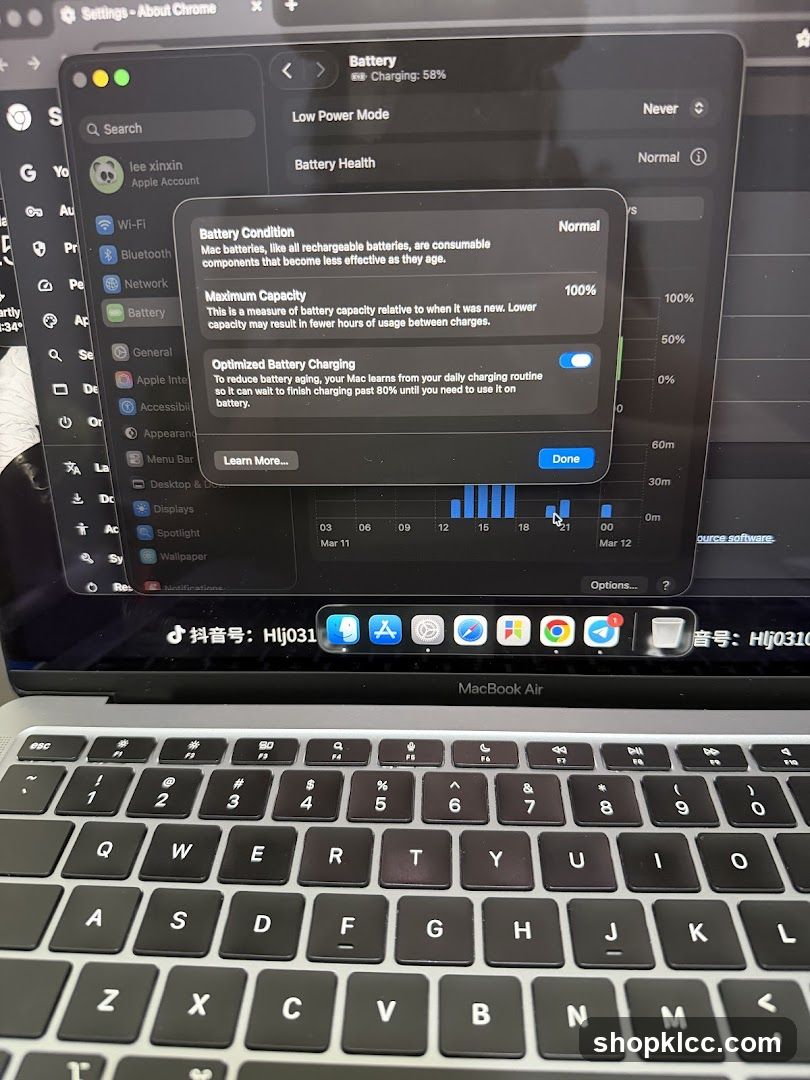 MacBook Air Battery Settings