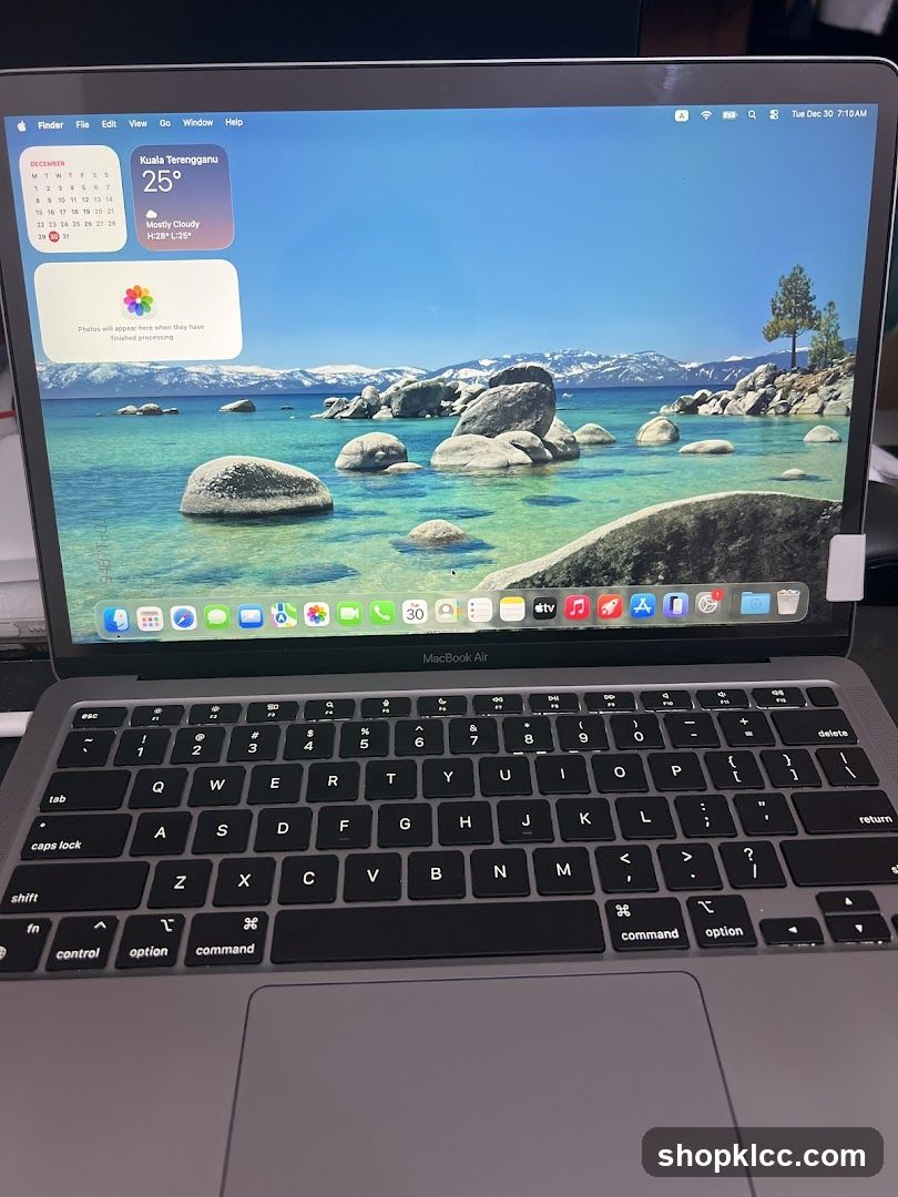 MacBook Air with Desktop Wallpaper