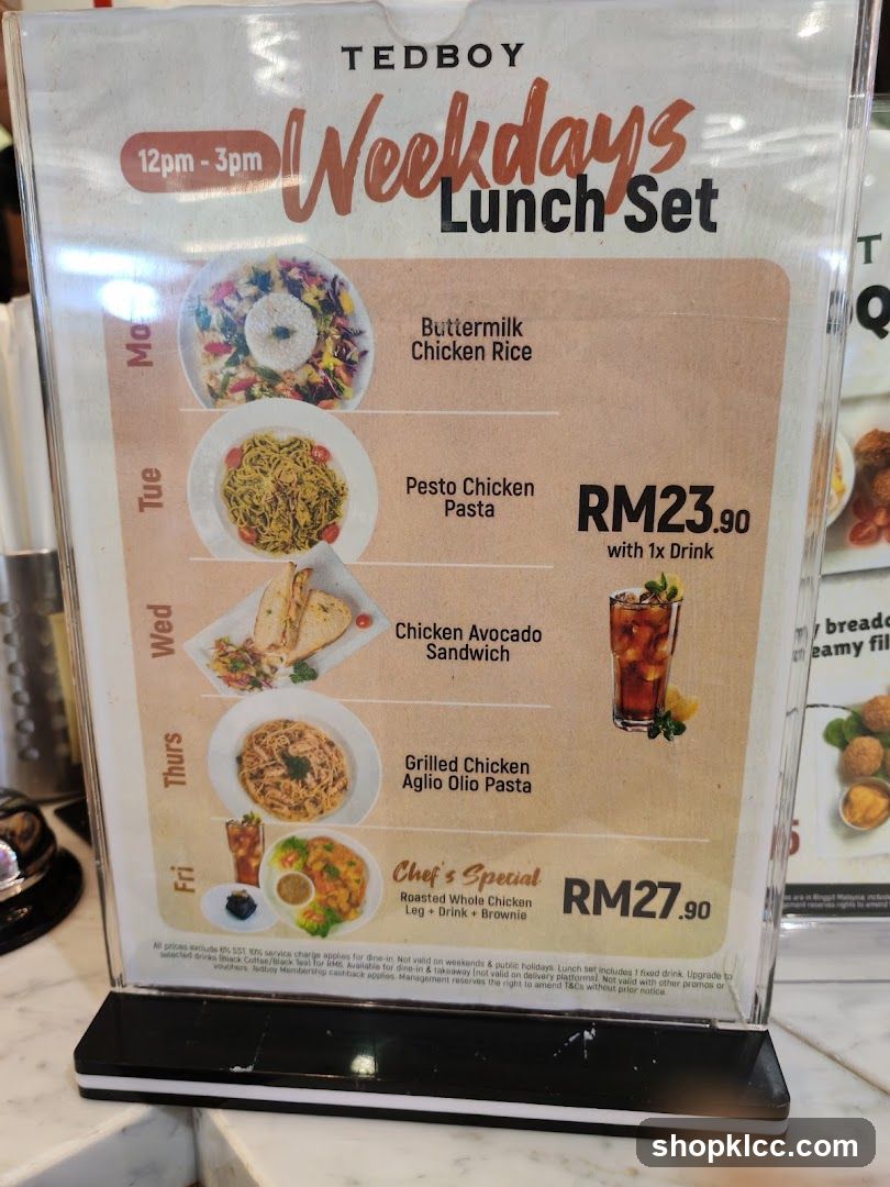 TEDBOY Weekdays Lunch Set
