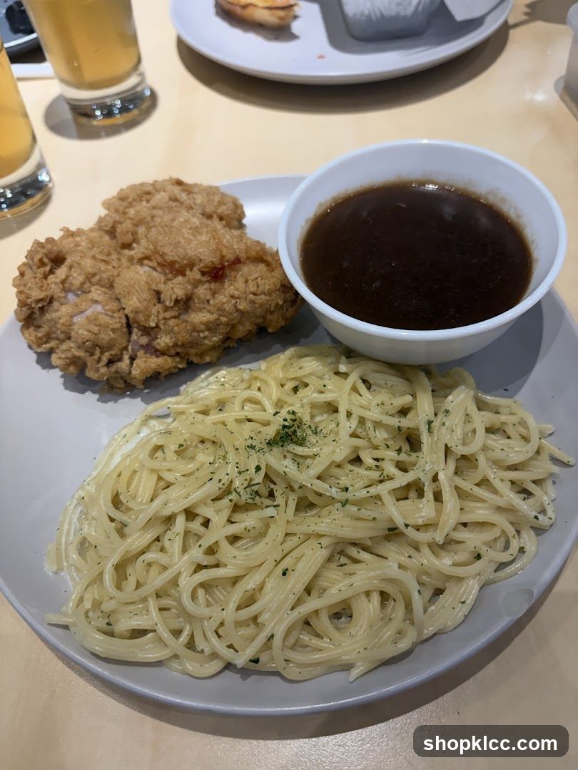 Fried Chicken with Spaghetti