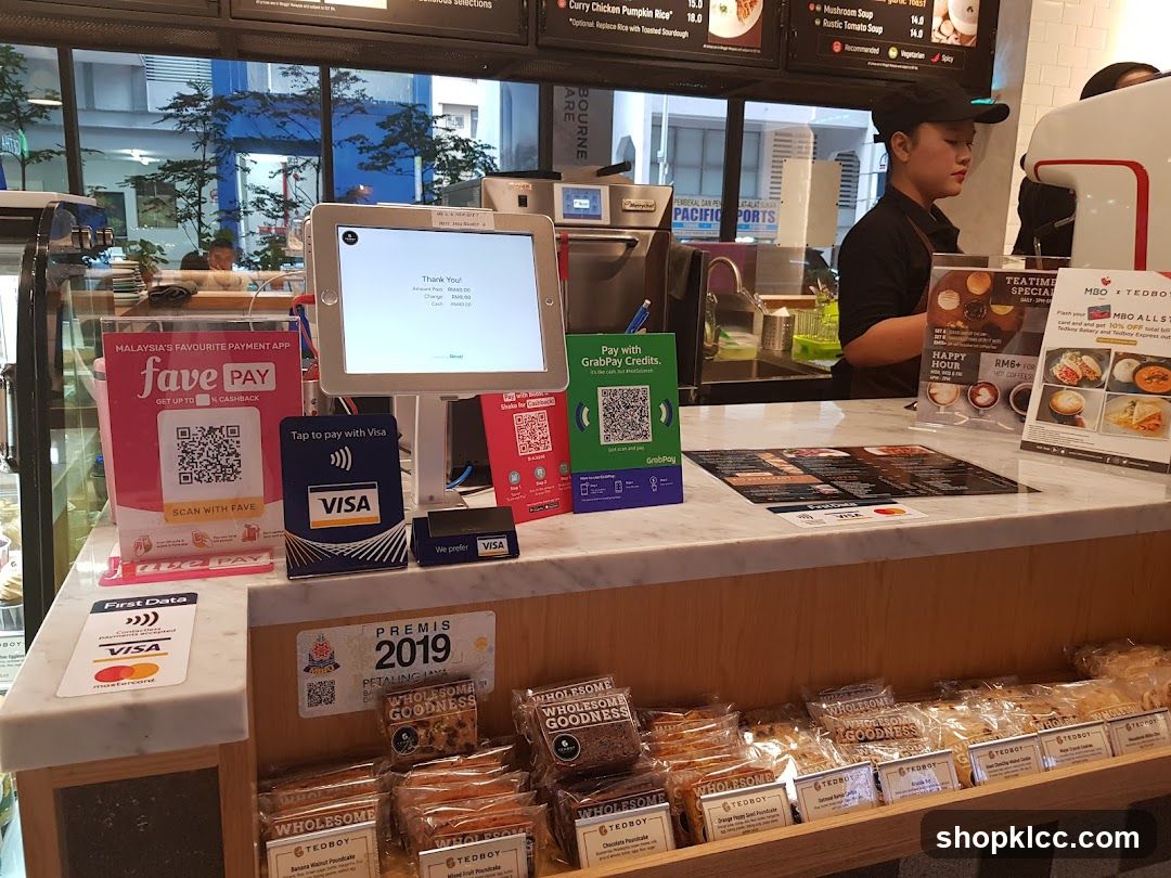Payment Counter with Baked Goods