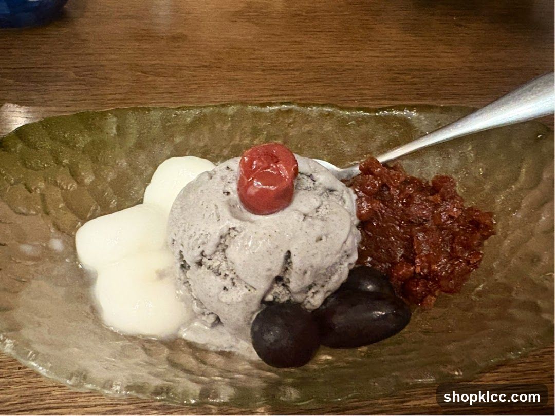 Dessert with Ice Cream and Mochi