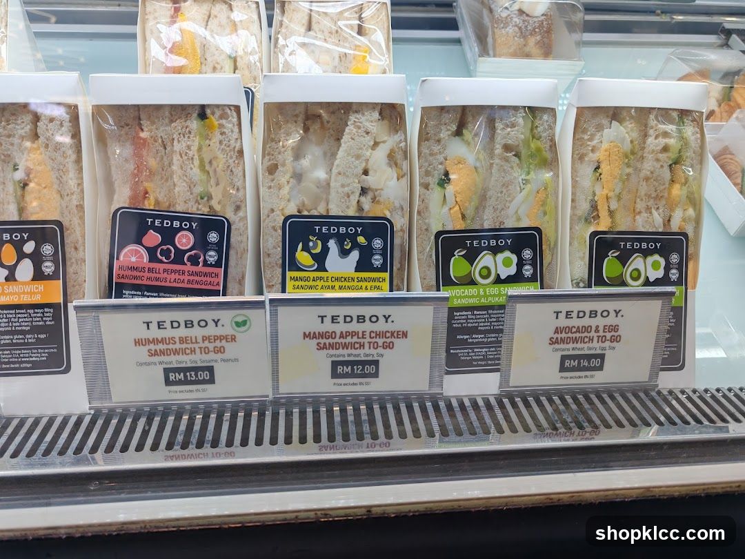 Sandwiches in a Display Case