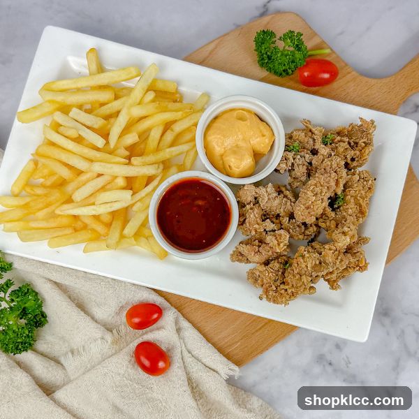 Crispy Chicken Strips with Fries