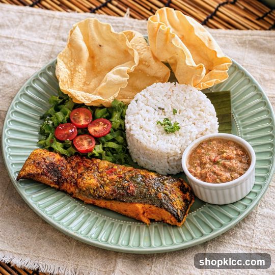 Salmon with Rice and Papadam