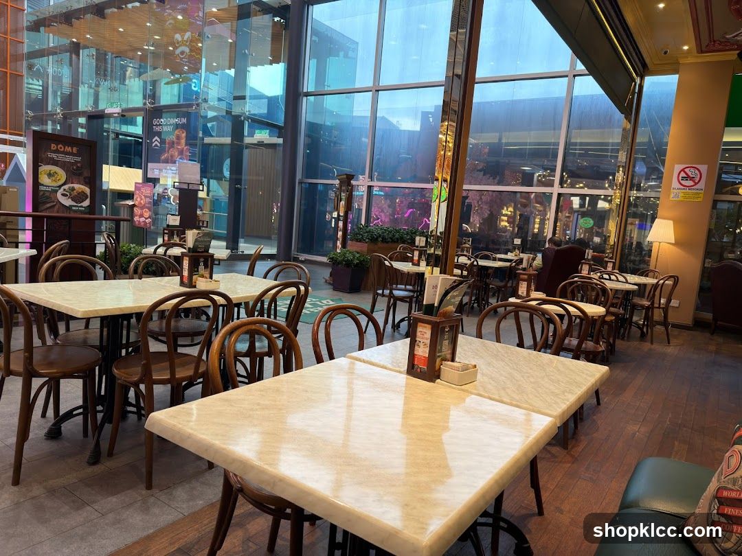 Restaurant Interior with Tables and Chairs