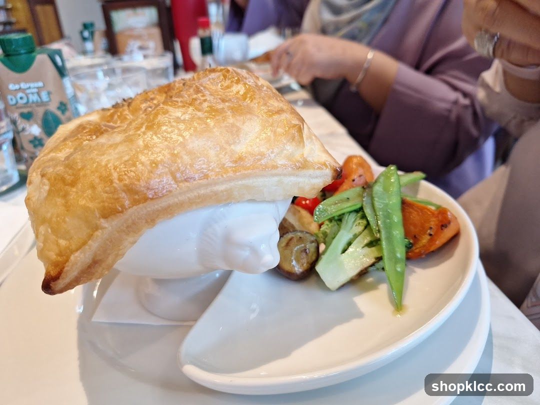 Gourmet Meal with Puff Pastry and Vegetables